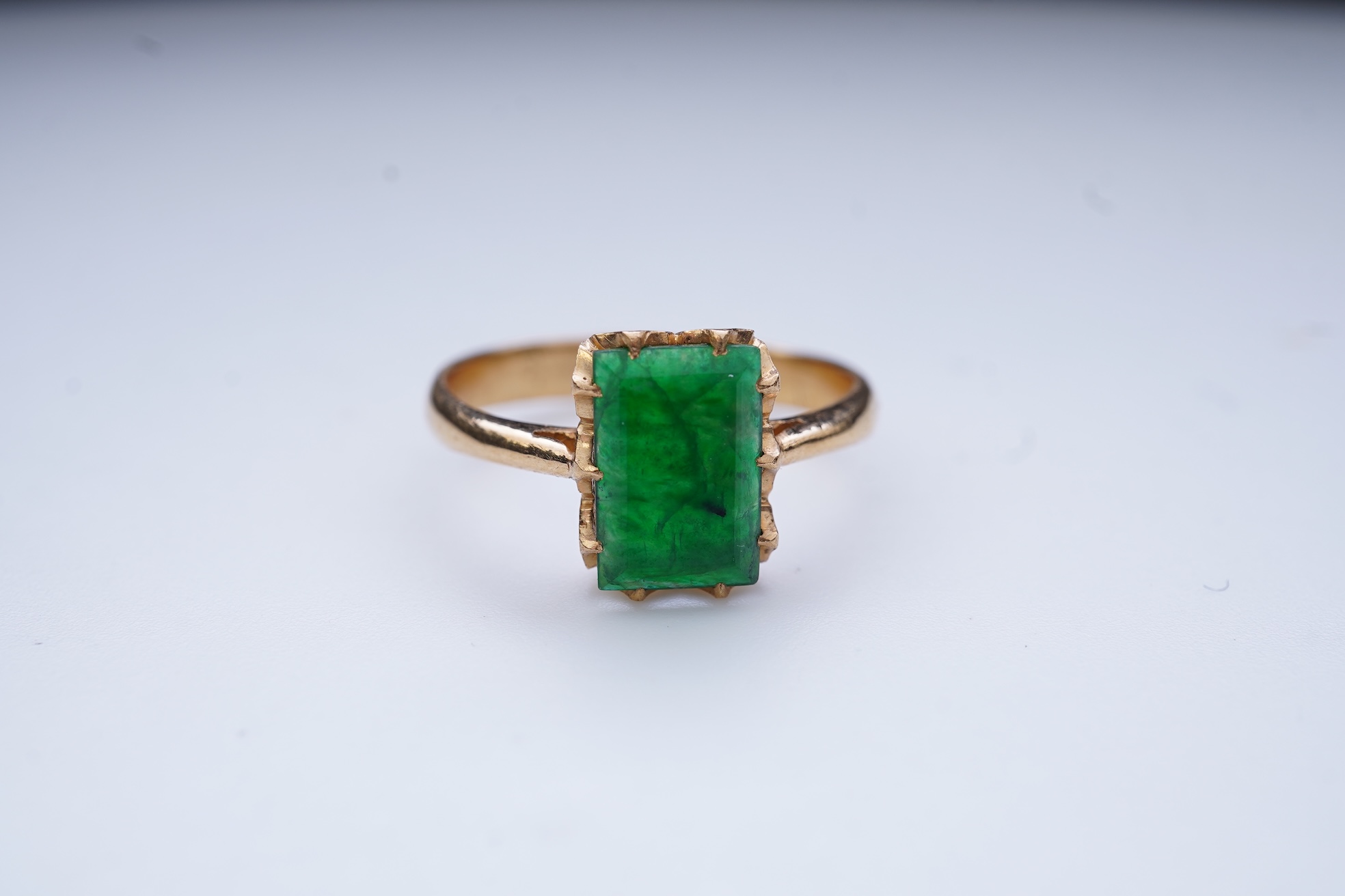 A jadeite ring